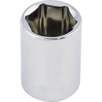 Douille chrom&eacute;e ordinaire, 1/2", Prise 3/8", 6 pans Equipex