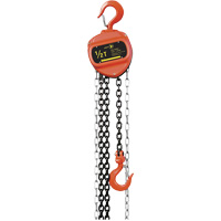 VCH Series Chain Hoist, 20' Lift, 1100 lbs. (0.5 tons) Capacity, Heat-Treated Alloy Steel Chain Equipex