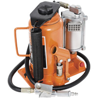 Super Heavy-Duty Bottle Jack, 20 Ton(s), Air Hydraulic, 20" Raised Height Equipex