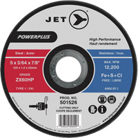 Meule &agrave; tronçonner PowerPlus ZX46HP, 7" x 1/16", Arbre de 7/8", Type 1, 8500 Tr/min Equipex