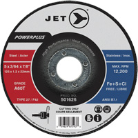 Meule &agrave; tronçonner PowerPlus A60T, 5" x 3/64", Arbre de 7/8", Type 27, 12 200 Tr/min Equipex