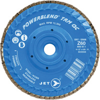 Disque &agrave; feuillets PowerBlend TRM QC ajustable, 4-1/2" x 5/8"-11, Type 27, Grain Z60, Alumine de zirconium Equipex