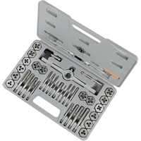 TD40A Premium SAE Alloy Tap & Die Set, 40 Pieces Equipex