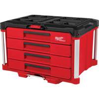 PackOut 4-Drawer Tool Box, 16-3/10" x 22-1/5" x 14-3/10", Red Equipex
