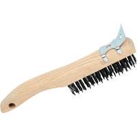 4SHWSC Hand Scratch Brushes, Carbon Steel, 4 x 16 Wire Rows, 10" Long Equipex