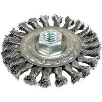 Disques &agrave; fils nou&eacute;s torsad&eacute;s pour meuleuses &agrave; angle, Dia. 4", Fils 0,022", Arbre 5/8"-11, Acier Equipex