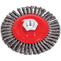 Stringer Bead Brushes for Angle Grinders, 4-1/2" Dia., 0.02" Fill, 5/8"-11 Arbor, Steel Equipex