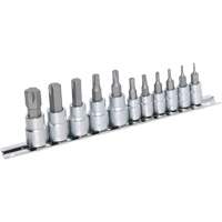 JHBS-11M Hextractor Metric Bit Socket Set, Hex, 1/4"/3/8" Drive, 11 Pcs Equipex