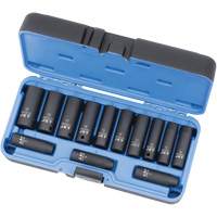 PS1338DM Jeux - douilles, 13 Mcx, Chocs, Prise de 3/8", Profond Equipex