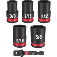 Jeu de douilles SAE &agrave; 6 pans Shockwave Impact Duty, 6 Mcx, Chocs, Prise de 3/8" Equipex