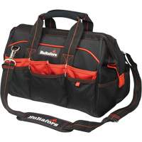 16" Tradesman's Tool Bag, Ballistic Polyester, Black/Red Equipex