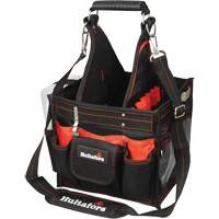 11" Electrical/Maintenance Tool Carrier with Parts Tray, Ballistic Polyester, Black/Red Equipex
