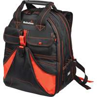 Deluxe Tool Backpack, Black/Red, Ballistic/Polyester Equipex