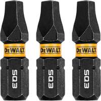 3-Piece FLEXTORQ&reg; Impact Screwdriving Bits, Square, #3, 1/4" Drive Equipex