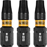 3-Piece FLEXTORQ&reg; Impact Screwdriving Bits, Torx, T-25, 1/4" Drive Equipex