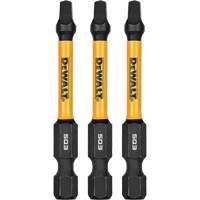 3-Piece FLEXTORQ&reg; Impact Screwdriving Bits, Square, #3, 1/4" Drive Equipex