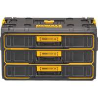 Unit&eacute; &agrave; trois tiroirs ToughSystem 2.0, 21-4/5" x 12-3/10" x 12-3/5", Noir/Jaune Equipex