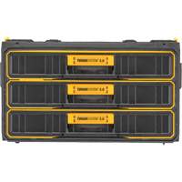 Unit&eacute; &agrave; trois tiroirs ToughSystem 2.0, 21-4/5" x 12-3/10" x 12-3/5", Noir/Jaune Equipex