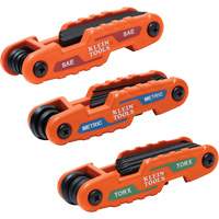 Jeu de cl&eacute;s hexagonales pliant et compact, 25 mcx, M&eacute;trique & imp&eacute;rial/Torx Equipex