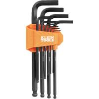 L-Style Long Ball-End Hex Key Set, 10 Pcs., Metric Equipex