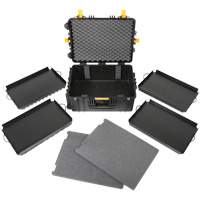 Heavy-Duty Portable Rolling Tool Case, 18-3/5" W x 24-3/5" D x 11-1/2" H, Black Equipex