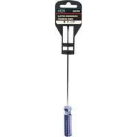 Blue Transparent Striped Slotted Screwdriver, 1/8" Tip, Round, Plastic Handle Equipex