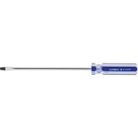 Blue Transparent Striped Slotted Screwdriver, 3/16" Tip, Round, Plastic Handle Equipex