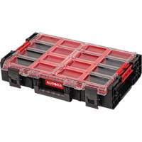 Arx&reg; X-Large Organizer with Short Bins, 23" x 15-1/5" x 5", Black Equipex