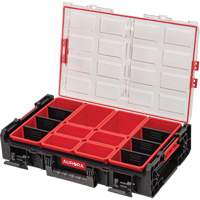 Arx&reg; X-Large Organizer with Short Bins, 23" x 15-1/5" x 5", Black Equipex
