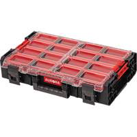 Arx X-Large Organizer with Long Bins, 23" x 15-1/5" x 5", Black Equipex
