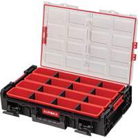 Arx X-Large Organizer with Long Bins, 23" x 15-1/5" x 5", Black Equipex
