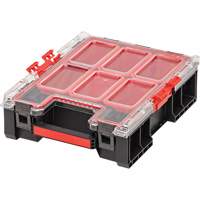 Arx&reg; Medium Tall Organizer with Bins, 10-2/5" x 14-3/10" x 4-1/5", Black Equipex