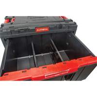 Boîte &agrave; outils Arx avec un tiroir, 11-1/5'' la x 18-3/10" p x 9-1/10" h, Noir/Rouge Equipex