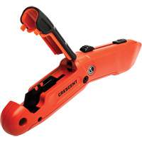 Couteau de s&eacute;curit&eacute; autor&eacute;tractable, 1", Acier, Prise en Aluminium Equipex