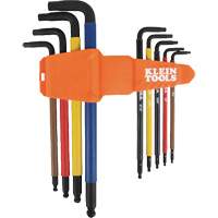 Jeu de cl&eacute; hex de style L extra longues et chromocod&eacute;es avec support, 9 mcx, Imp&eacute;rial Equipex