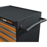 GSX Series Rolling Tool Cabinet, 6 Drawers, 36" W x 18-1/5" D x 37-2/5" H, Black/Orange Equipex