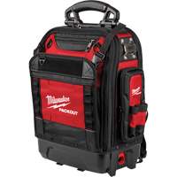 PackOut Structured Backpack, 9-1/2" L x 18" W, Black/Red, Polyester Equipex