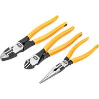 PITBULL Dipped Handle Electrician's Plier Set, 3 Pieces Equipex