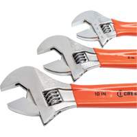 Cushion Grip Wrench Set, Adjustable, 3 Pieces Equipex