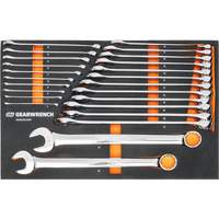 12-Point Long Pattern Combination Metric Wrench Set in Foam Storage Tray, Open-Ended, 24 Pieces, Metric Equipex