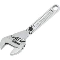 Adjustable Ratcheting Flex Wrench, 8" L, 2-27/50" Max Width, Chrome/Polished Equipex