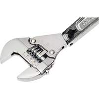 Adjustable Ratcheting Flex Wrench, 8" L, 2-27/50" Max Width, Chrome/Polished Equipex