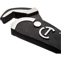Self-Adjusting Dual Material Pipe Wrench, 1-1/2" Jaw Capacity, 12" Long, Black Oxide Finish, Cushion Handle Equipex