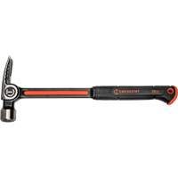Milled-Face Framing Hammer, 28 oz., Solid Steel Handle, 16" L Equipex