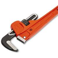 SLIM JAW Pipe Wrench, 1-9/10" Jaw Capacity, 10" Long, Powder Coated Finish, Non-Ergonomic Handle Equipex