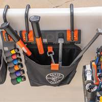 Module de poche pour quincaillerie avec crochet en S Bucket Work Centre, Nylon, 1 pochettes, Noir/Orange Equipex