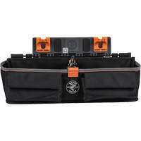 Module pour grande poche avec crochet en S Bucket Work Centre, Nylon, 3 pochettes, Noir/Orange Equipex