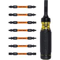 15-in-1 Ratcheting Impact-Rated Multi-Bit Torsion Zone Screwdriver, 9-1/2" L, Cushion Grip Handle Equipex