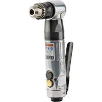 Angle Air Drill, 20.5 CFM, 1/4" NPT, 98 dBA, 3/8" Chuck, Keyed Equipex