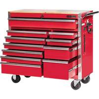 PRC4211 Pro Series Roller Cabinet, 11 Drawers, 42" W x 18" D x Red Equipex